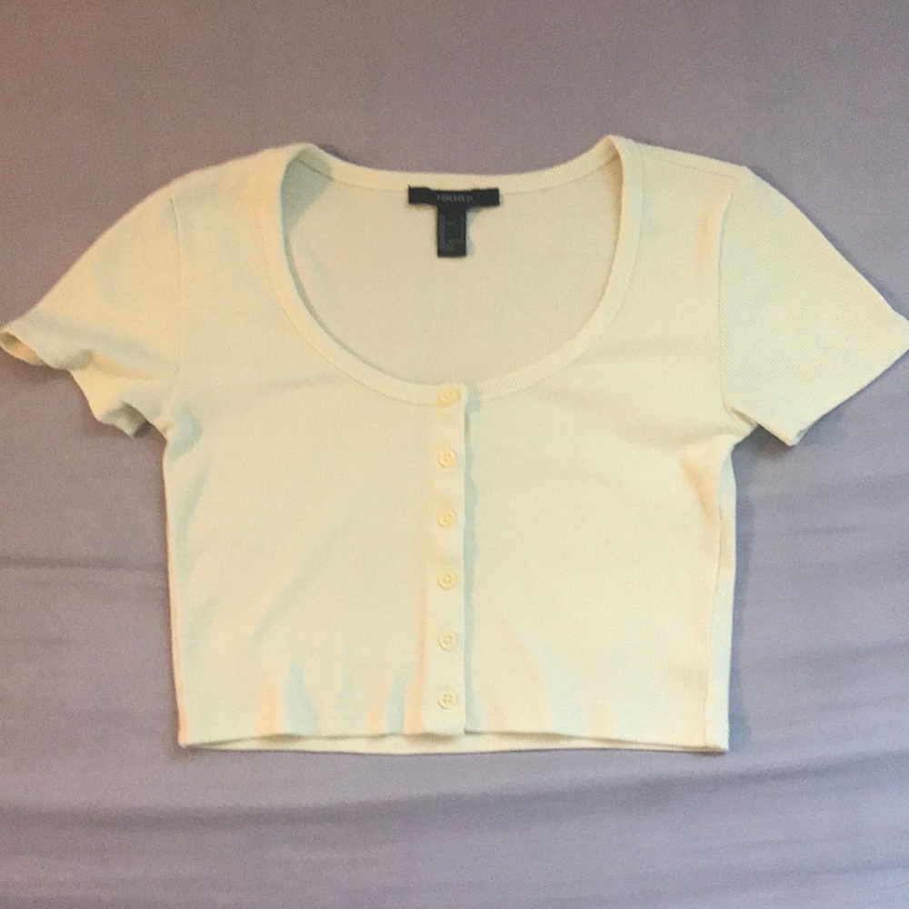 Forever 21 button down crop